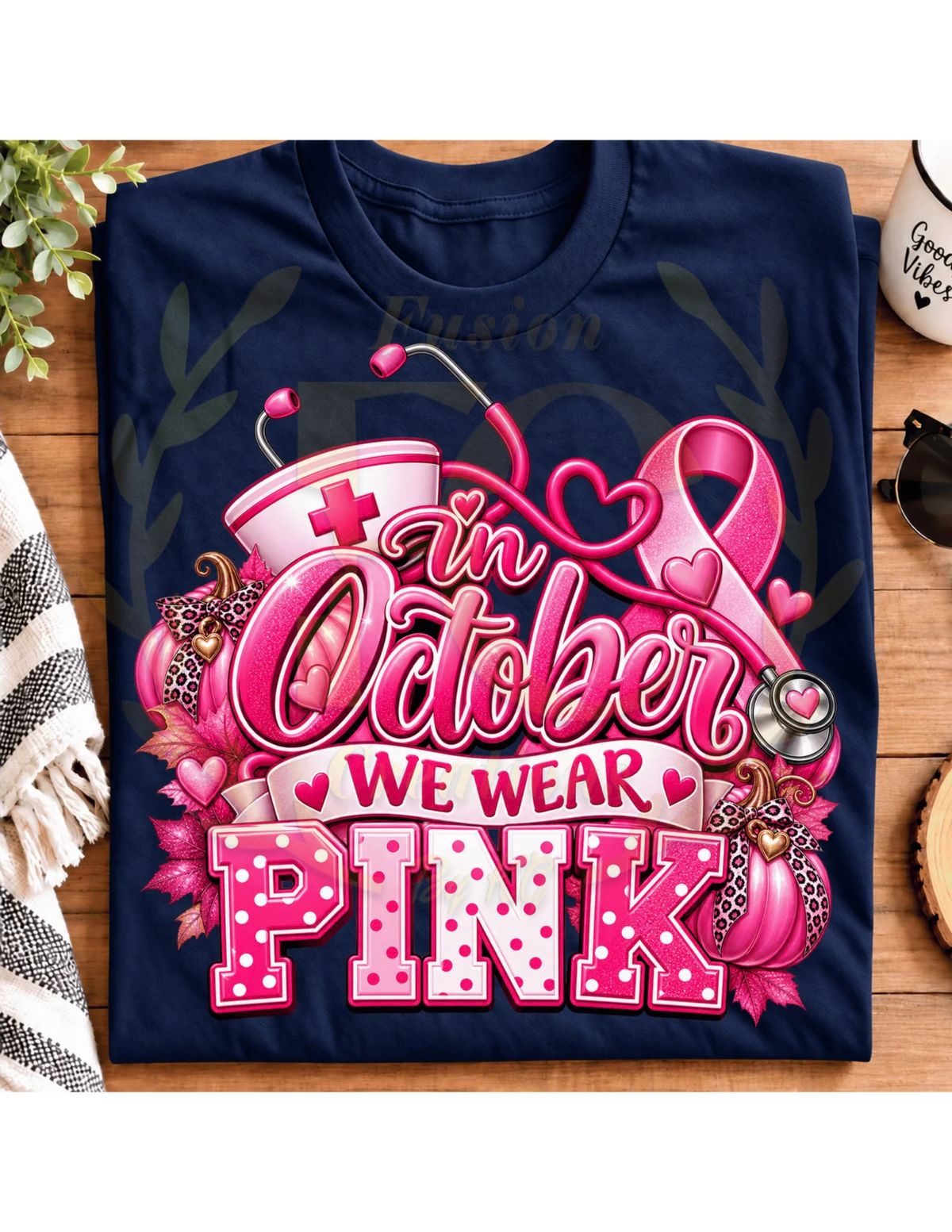 Breast Cancer Awareness Pink Nurse In October we Wear Pink