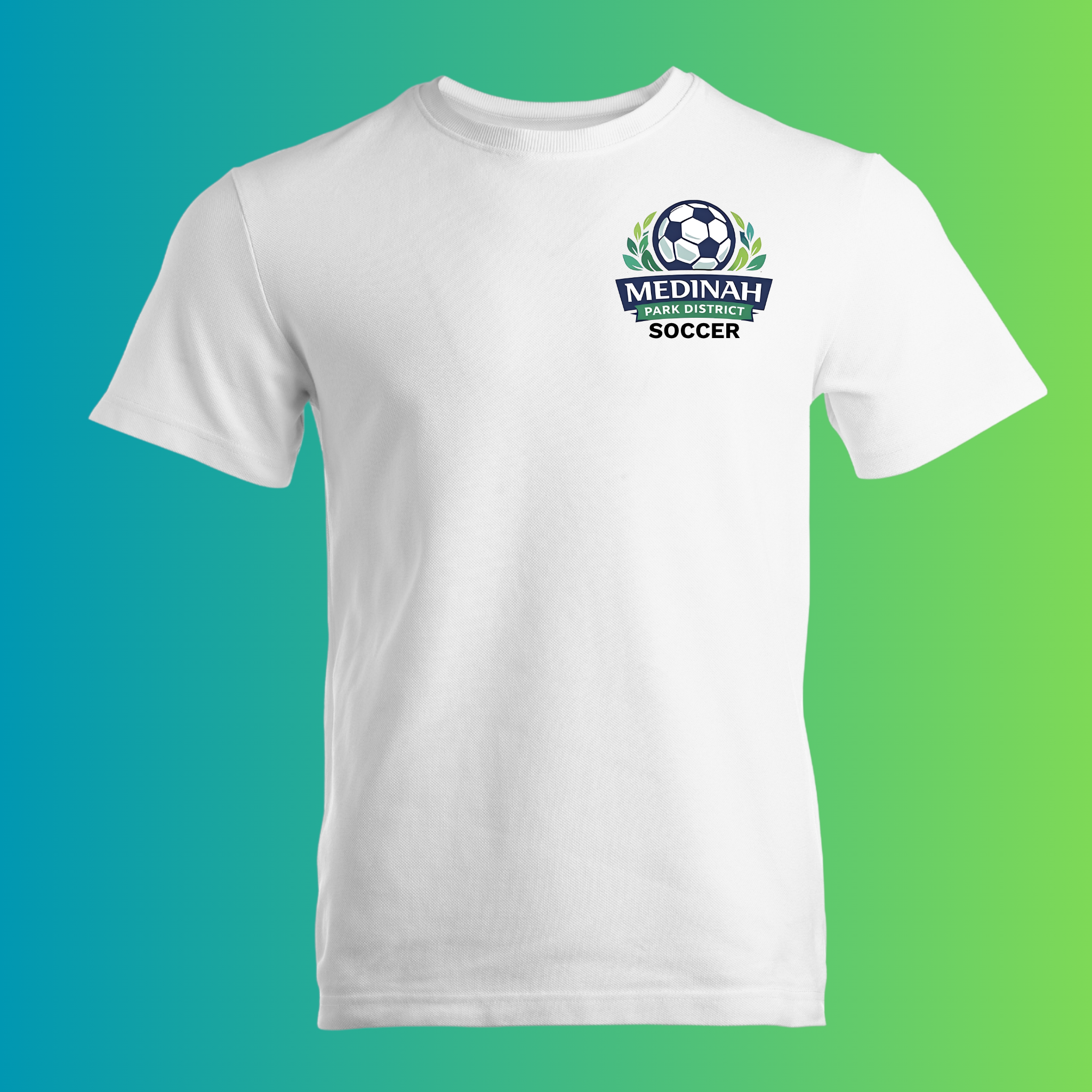 Adult T-Shirt Soccer Design 1 - 100% Polyester