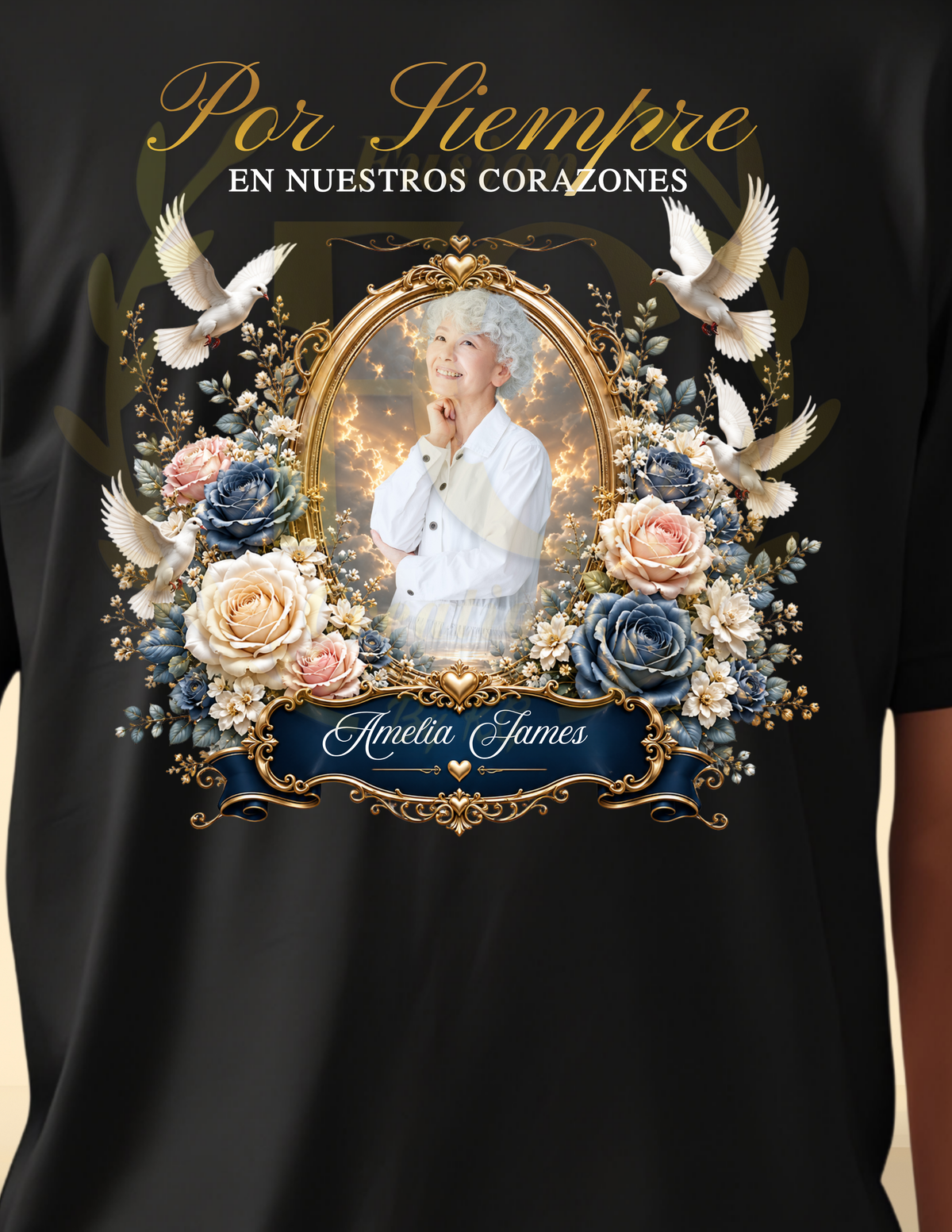 Camiseta personalizada del Día de Muertos | Camiseta conmemorativa con foto personalizada | "Remember Me" / "Recuérdame"