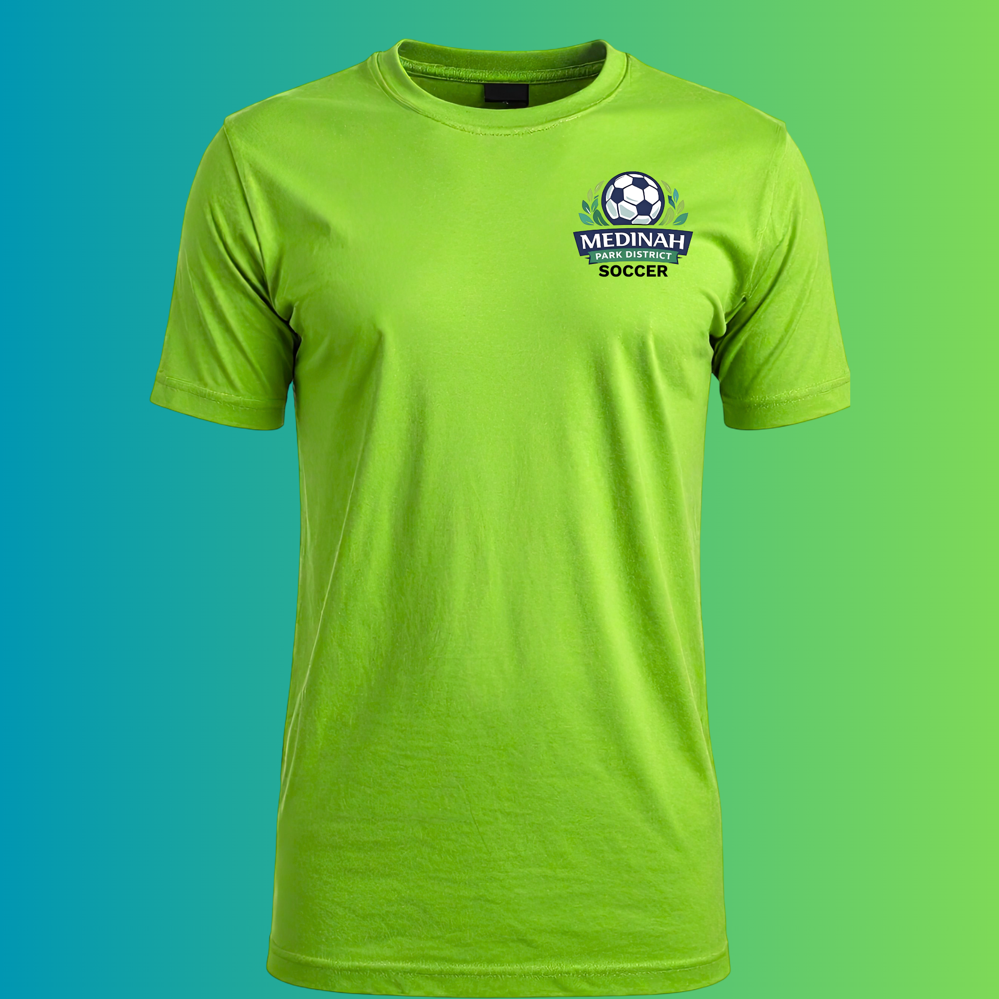 Adult T-Shirt Soccer Design 1 - 100% Polyester