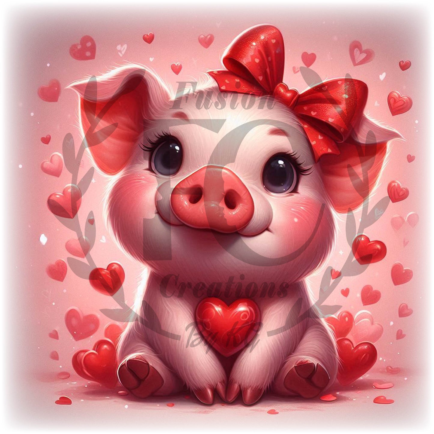 Pig With Hearts