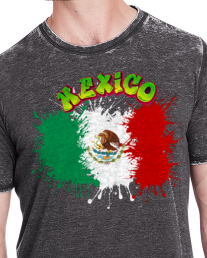 Mexico T-Shirt/ Camisa de Mexico Graphic Shirt Washed Out Black/Grey