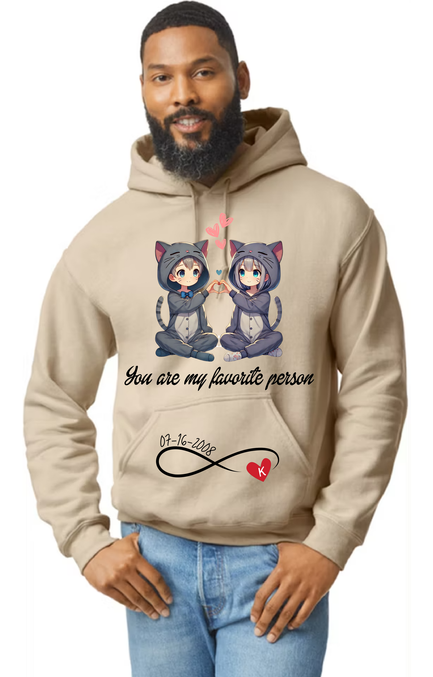 Anime Cat Lovers Personalized Hoodie