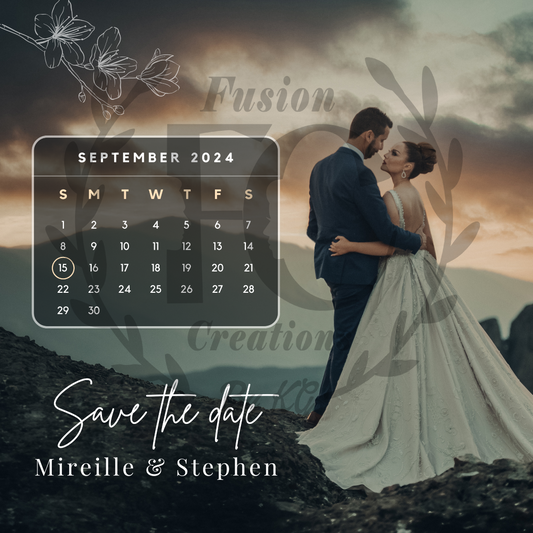 Wedding or Save the Date Magnet Style 6