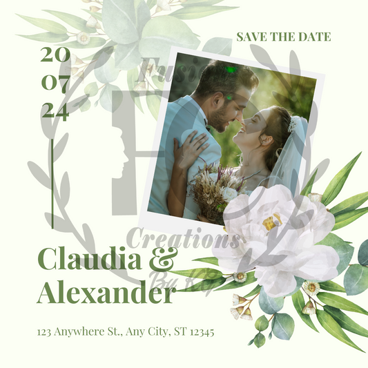 Wedding or Save the Date Magnet Style 1