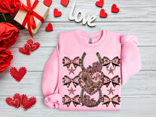 western love bow Valentine Sweatshirt